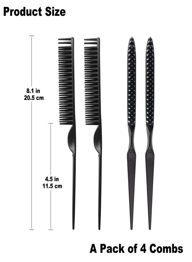 Harniruco 4 Pcs Curling Combs, 3 Rows of Toothed Styling Combs, Used for Combing, Separating and Shaping Curls - Image 2